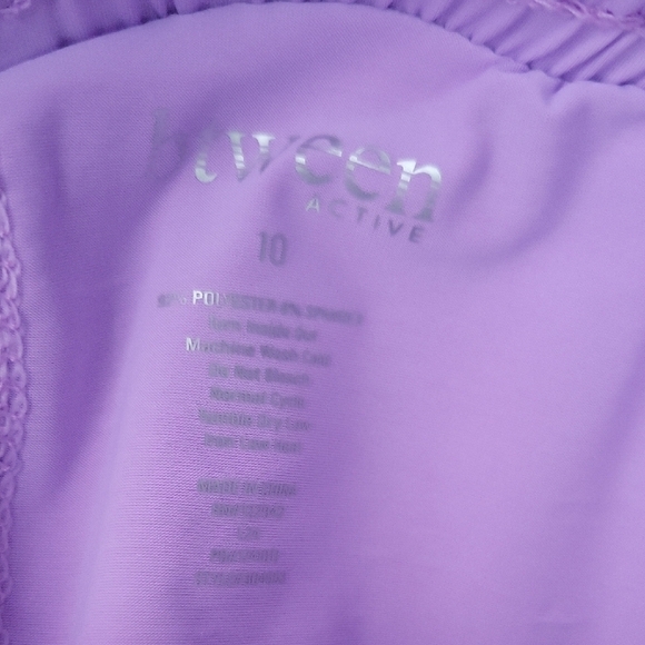 btween Light Purple & Black  Athletic Girls Shorts with Pockets Set Of 2 Size 10 - Picture 6 of 7